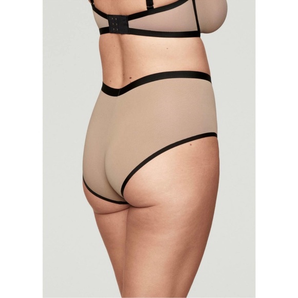 NWOT CUUP Tan and Black high waist Panties size 3 Medium - Picture 9 of 9